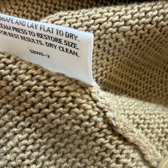 Eileen Fisher Linen Cardigan XL Dark Green 100% Linen Sweater 3/4 Sleeves Button - Picture 9 of 11